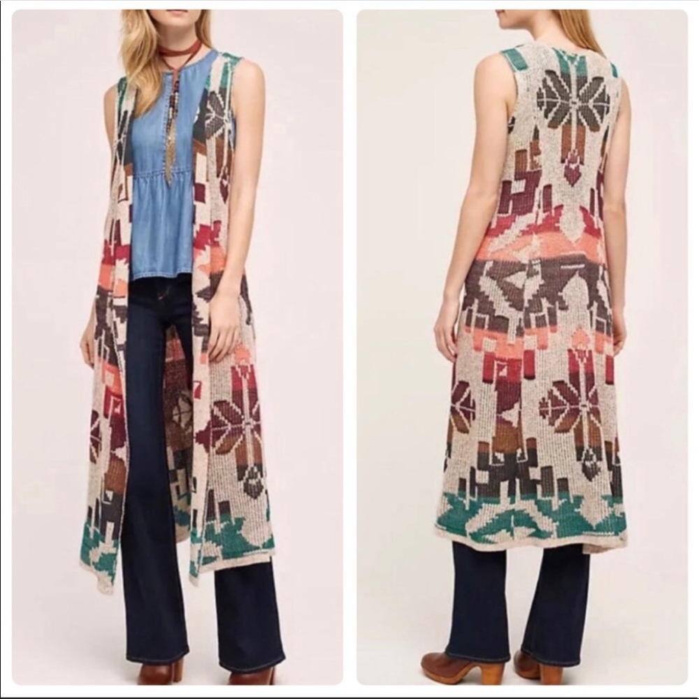 Anthropologie Esmeralda knit duster long cardigan